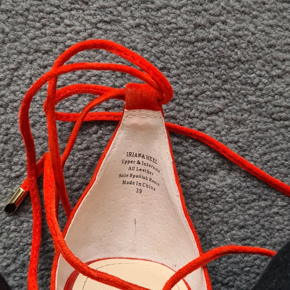 TANGERINE IRIANA WITTNER heels sz 39 (8.5) - Picture 5 of 6